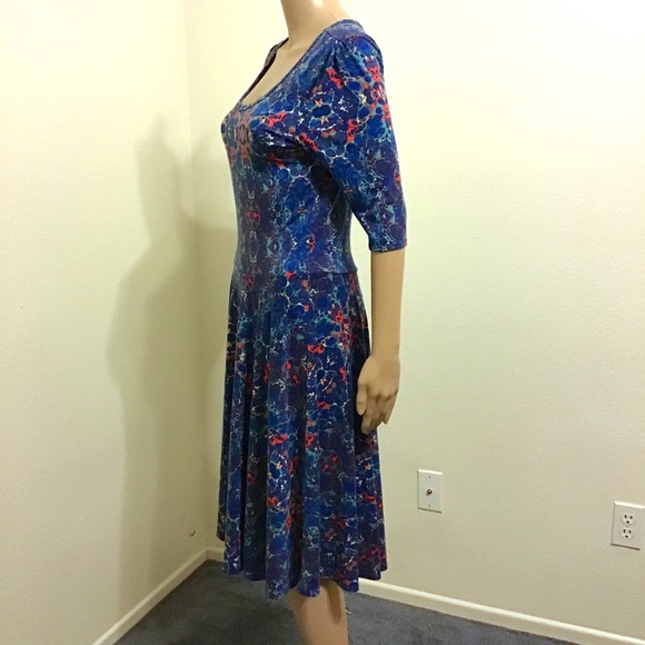 LuLaRoe Nicole Fit & Flare Dress M 10-12 - Picture 4 of 7